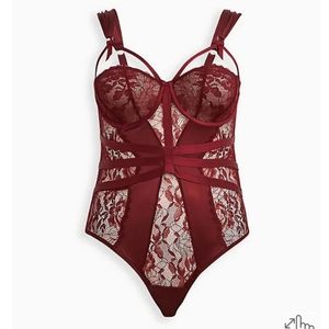 Torrid Satin & Lace Bodysuit